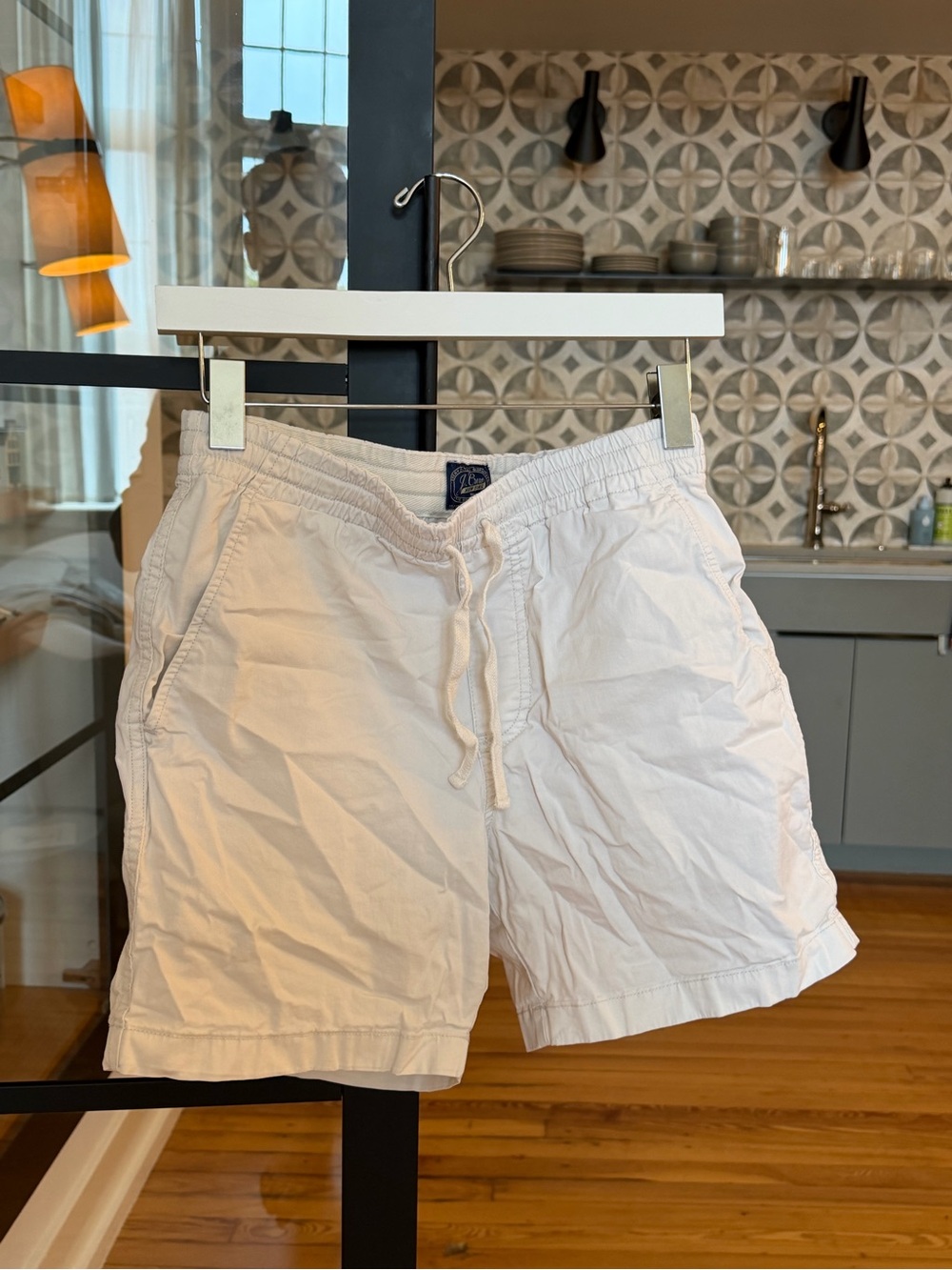 J. Crew Men's Cream Drawstring Casual Shorts